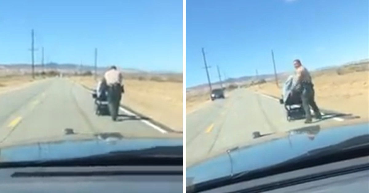 Deputy Pushes Stranded Elderly Woman In Wheelchair One Mile To Her Home ...