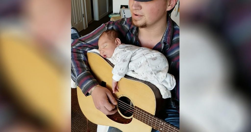 Dad Puts Baby On Guitar For Naptime Routine In Adorable Video FaithPot