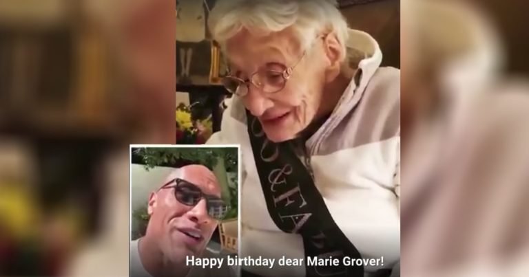 Dwayne-Johnson-Surprises-Grandma-birthday