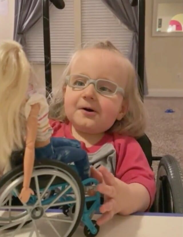 Little Girl With Spina Bifida Has Priceless Reaction When She Receives