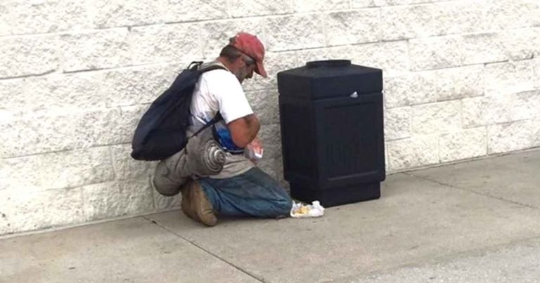 homeless-man-prays-for-food