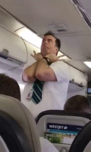 WestJet Flight Attendant Gives Hilarious Demonstration Speech | FaithPot