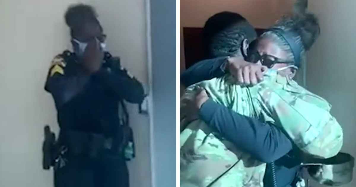 army-son-surprises-police-mom