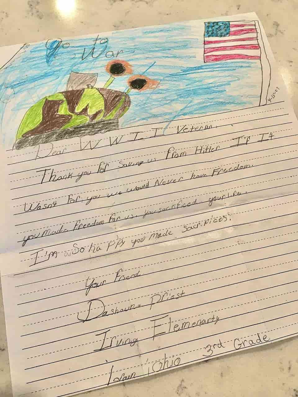 95-Year-Old Veteran Meets The Third Grader Who Wrote Him A Life ...