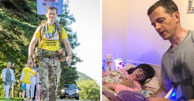 army dad walks for daughter