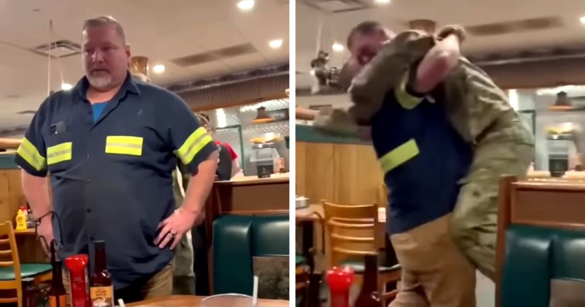 Dad Has Emotional Reunion With Military Son At Restaurant | FaithPot