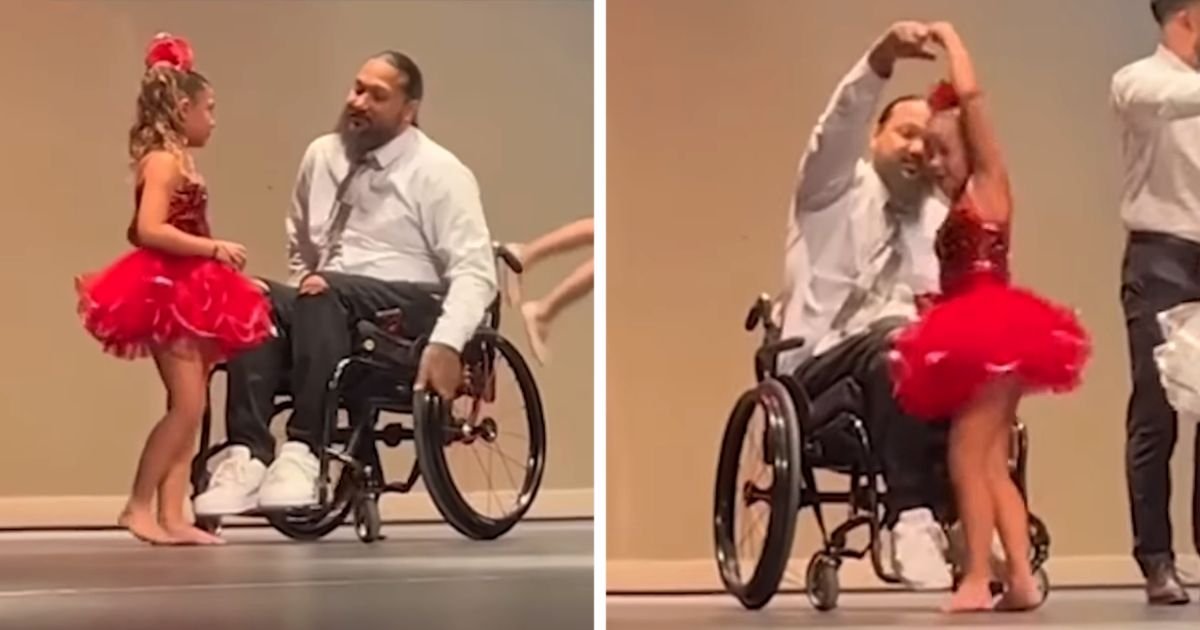 father daughter dance dad in wheelchair