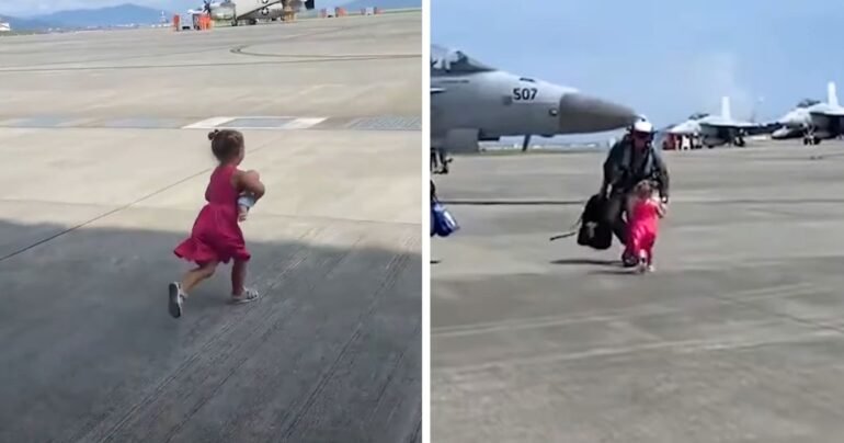 military dad reunited with daughter