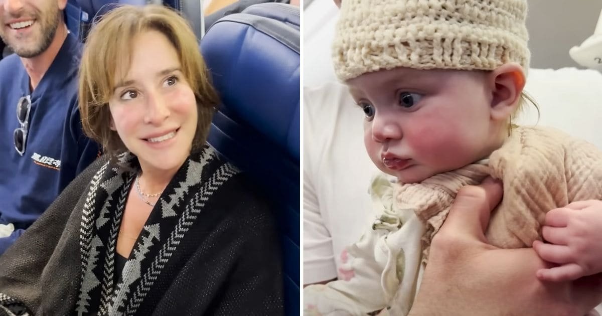 stranger crochets hat for baby mid flight
